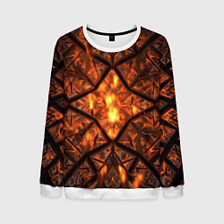 Свитшот мужской Огненный калейдоскоп, цвет: 3D-белый