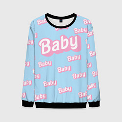 Свитшот мужской Baby - Barbie style: blue pattern, цвет: 3D-черный