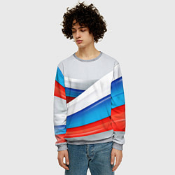 Свитшот мужской Российские флаги, цвет: 3D-меланж — фото 2