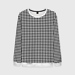 Мужской свитшот Шахматный чёрно-белый