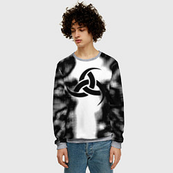 Свитшот мужской Скандинавский узор душа, цвет: 3D-меланж — фото 2