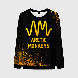 Свитшот мужской Arctic Monkeys - gold gradient, цвет: 3D-черный