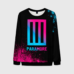 Свитшот мужской Paramore - neon gradient, цвет: 3D-черный