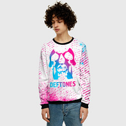 Свитшот мужской Deftones neon gradient style, цвет: 3D-черный — фото 2