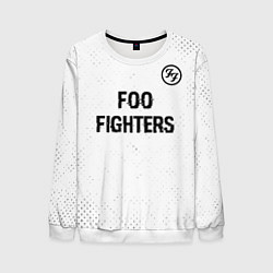 Свитшот мужской Foo Fighters glitch на светлом фоне посередине, цвет: 3D-белый