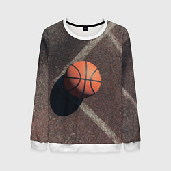 Свитшот мужской Мяч баскетбольный, цвет: 3D-белый