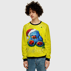 Свитшот мужской Плюшевый Санта Клаус, цвет: 3D-черный — фото 2