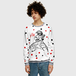 Свитшот мужской Альф и конфетти, цвет: 3D-меланж — фото 2
