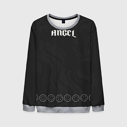 Свитшот мужской Angel bone wings black, цвет: 3D-меланж