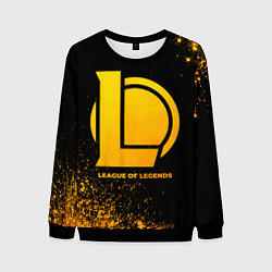 Свитшот мужской League of Legends - gold gradient, цвет: 3D-черный