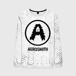 Свитшот мужской Aerosmith glitch на светлом фоне, цвет: 3D-белый