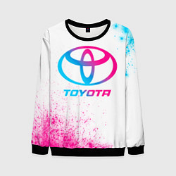 Свитшот мужской Toyota neon gradient style, цвет: 3D-черный