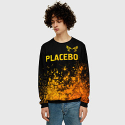 Свитшот мужской Placebo - gold gradient посередине, цвет: 3D-черный — фото 2