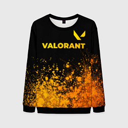Свитшот мужской Valorant - gold gradient посередине, цвет: 3D-черный