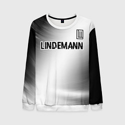 Свитшот мужской Lindemann glitch на светлом фоне посередине, цвет: 3D-белый