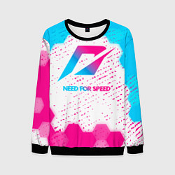 Свитшот мужской Need for Speed neon gradient style, цвет: 3D-черный