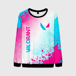 Мужской свитшот Valorant neon gradient style вертикально