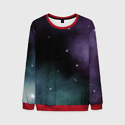 Свитшот мужской Космос и звезды на темном фоне, цвет: 3D-красный