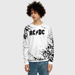 Свитшот мужской ACDC rock collection краски черепа, цвет: 3D-белый — фото 2