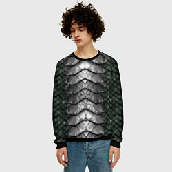 Свитшот мужской Dragon scales, цвет: 3D-черный — фото 2