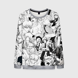 Свитшот мужской Дэнджи - Человек бензопила, цвет: 3D-меланж