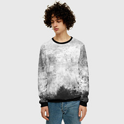Свитшот мужской Абстракция - black and white spot, цвет: 3D-черный — фото 2