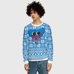 Свитшот мужской Huggy Wuggy christmas sweater, цвет: 3D-белый — фото 2