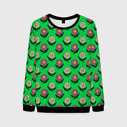 Свитшот мужской Цветут цветы, цвет: 3D-черный