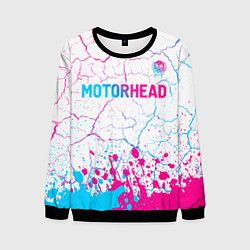 Свитшот мужской Motorhead neon gradient style посередине, цвет: 3D-черный