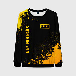 Мужской свитшот Nine Inch Nails - gold gradient вертикально