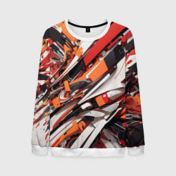 Свитшот мужской Абстракционная иллюстрация, цвет: 3D-белый