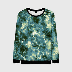 Свитшот мужской Абстракция - ocean in grunge style, цвет: 3D-черный
