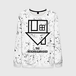 Свитшот мужской The Neighbourhood glitch на светлом фоне, цвет: 3D-белый