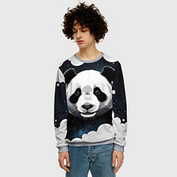 Свитшот мужской Панда портрет, цвет: 3D-меланж — фото 2