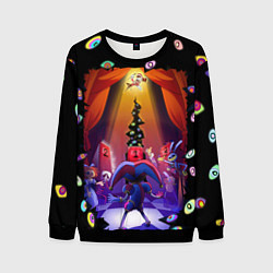 Свитшот мужской Pomni looking for exit the Amazing Digital Circus, цвет: 3D-черный