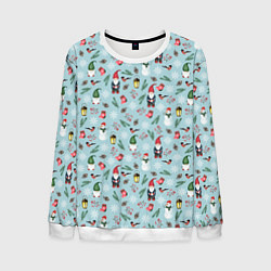 Мужской свитшот Новогодние акварельные гномы