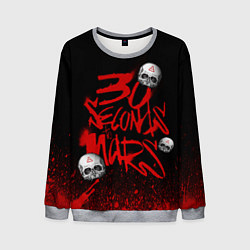 Мужской свитшот Thirty seconds to mars skulls