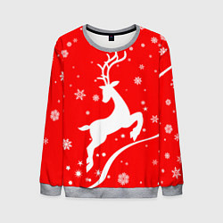 Свитшот мужской Christmas deer, цвет: 3D-меланж
