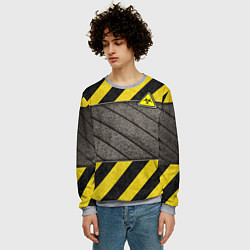 Свитшот мужской Сталь и биологическая опасность, цвет: 3D-меланж — фото 2