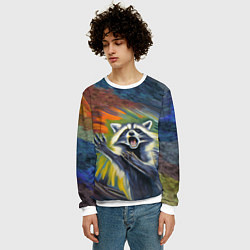 Свитшот мужской Крик енота, цвет: 3D-белый — фото 2