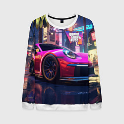 Свитшот мужской GTA 6 auto, цвет: 3D-белый