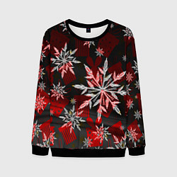 Мужской свитшот Рождественские снежинки