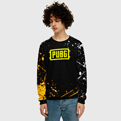 Свитшот мужской PUBG краски поля боя, цвет: 3D-черный — фото 2