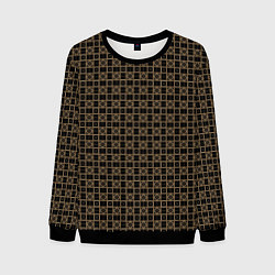 Мужской свитшот Тёмно-коричневый паттерн
