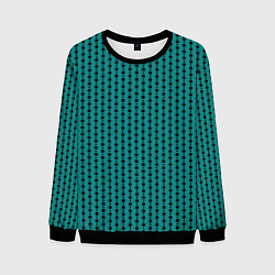 Мужской свитшот Паттерн кружочки на зелёном