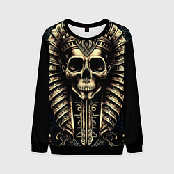 Свитшот мужской Золотой череп Египетского фараона, цвет: 3D-черный
