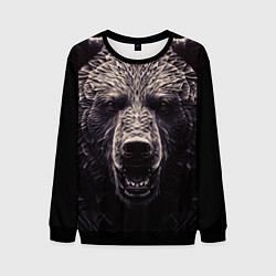 Свитшот мужской Бронзовый медведь, цвет: 3D-черный