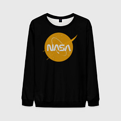 Свитшот мужской NASA yellow logo, цвет: 3D-черный