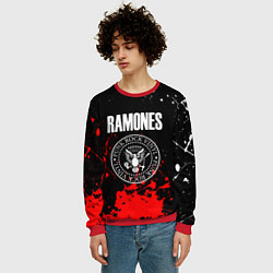 Свитшот мужской Ramones краски метал группа, цвет: 3D-красный — фото 2