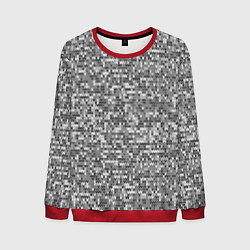 Мужской свитшот Узор серого вязанного трикотажа меланж